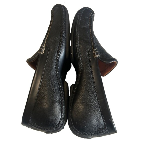 HS Trask Mens 10.5M Black Vibram Loafers Driving Moccasins Leather Preppy Shoe